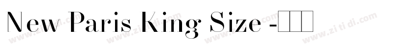 New Paris King Size 字体转换